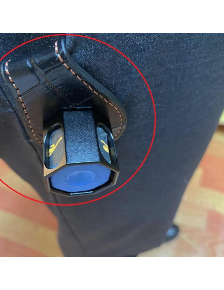 Soporte magnético para tiza de billar Pyhodi, aluminio y cuero