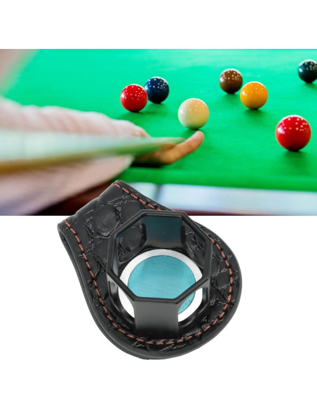 Soporte magnético para tiza de billar Pyhodi, aluminio y cuero