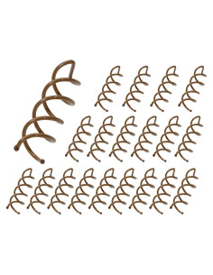 Pinzas de Cabello en Espiral Mini Skater Set de 20 Marrón
