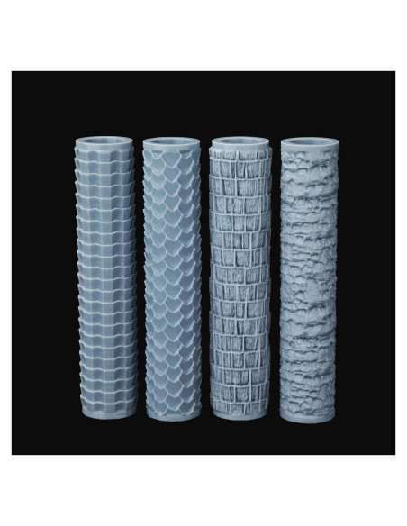 Juego de Rodillos de Terreno AS744C para DND y RPG - 4 Patrones