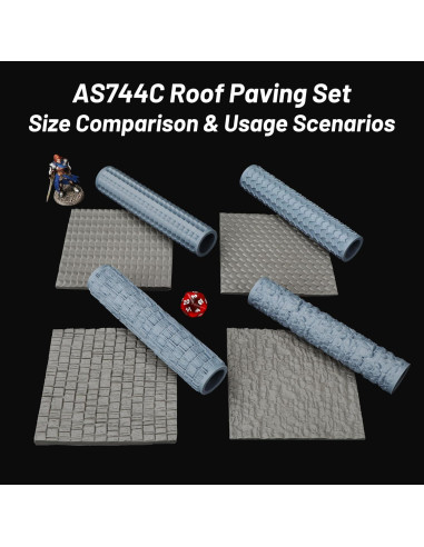 Juego de Rodillos de Terreno AS744C para DND y RPG - 4 Patrones