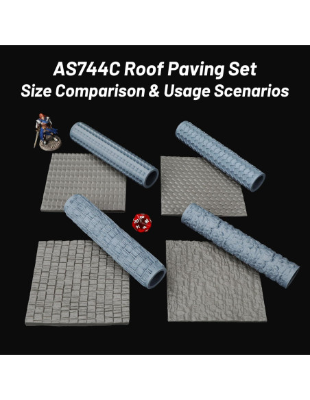 Juego de Rodillos de Terreno AS744C para DND y RPG - 4 Patrones