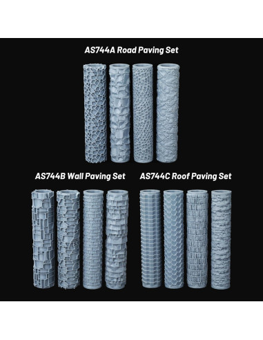 Juego de Rodillos de Terreno AS744C para DND y RPG - 4 Patrones