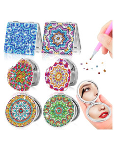 Espejo Compacto Plegable Thyle 6 Pcs con Magnificación 7 cm