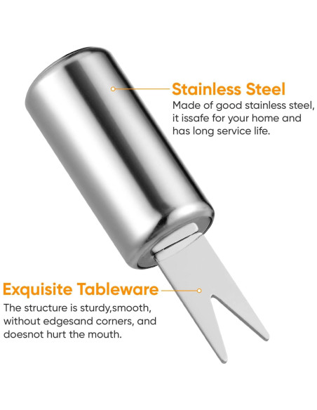 Tenedores para Mazorcas de Maíz Luxshiny - 10 Piezas Acero Inoxidable