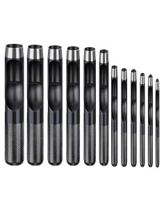 Juego de 12 Perforadores de Cuero HEXJOZEI 1-10mm