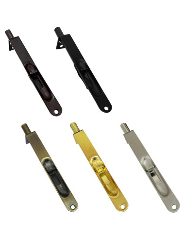 Pestillo Redondo de Latón Antiguo QCAA - Paquete de 2