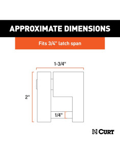 Cerradura de Acoplamiento CURT 23521 Negra 1/4" Pasador 2