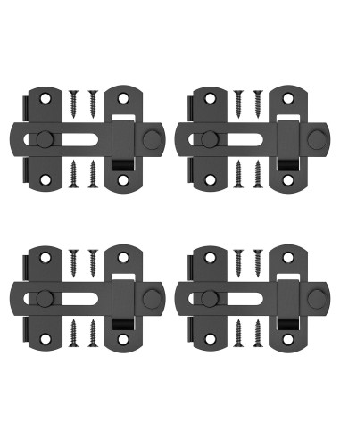 Cierre de Puerta Deslizante MaozyHomie 4 Pzas Acero Inoxidable