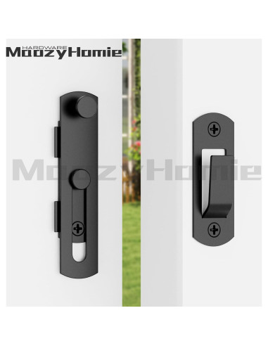 Cierre de Puerta Deslizante MaozyHomie 4 Pzas Acero Inoxidable