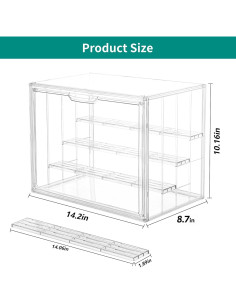Estuche de exhibición acrílico Attelite 4 niveles 3 piezas 2