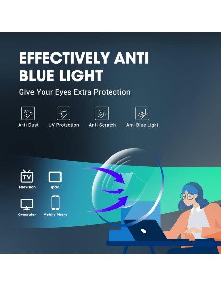 Gafas de Seguridad TOREGE Antivaho Antiluz Azul para Trabajo