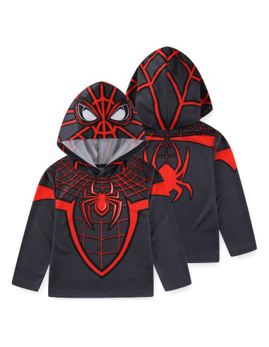 Camiseta con Capucha de Manga Larga Marvel Miles Morales Niños