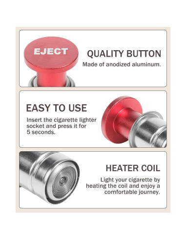 Encendedor de Cigarrillos para Coche bylikeho 12V Aluminio Anodizado
