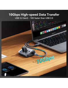 Hub USB 3.2 Yottamaster Triangular 2 USB-C 2 USB-A 10Gbps 2