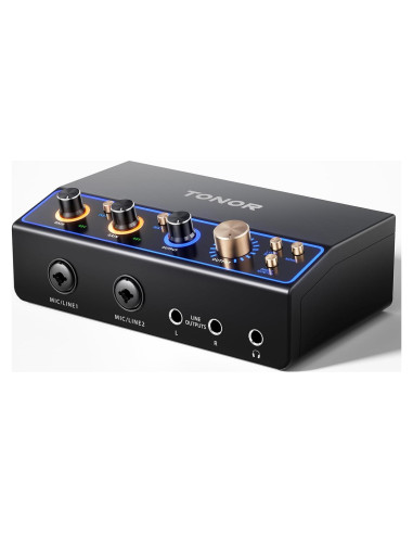 Interfaz de Audio TONOR TX510 USB 2 Canales XLR Negro