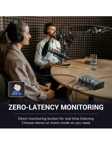 Interfaz de Audio TONOR TX510 USB 2 Canales XLR Negro