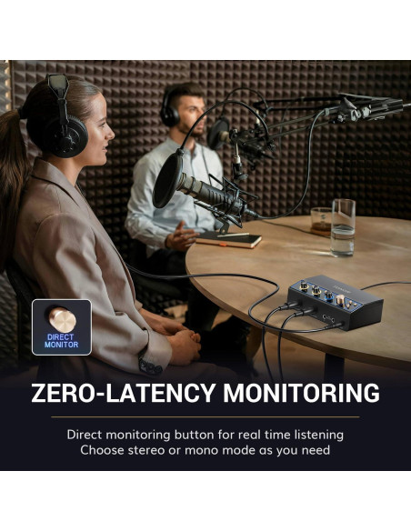 Interfaz de Audio TONOR TX510 USB 2 Canales XLR Negro