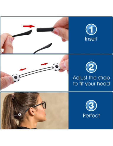 Correa Ajustable para Gafas Amabro 2PCS 23.5-35.5cm Deportiva