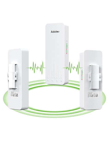 Kit de Puente Inalámbrico Adalov CPE662 3PCS 3KM 5.8GHz