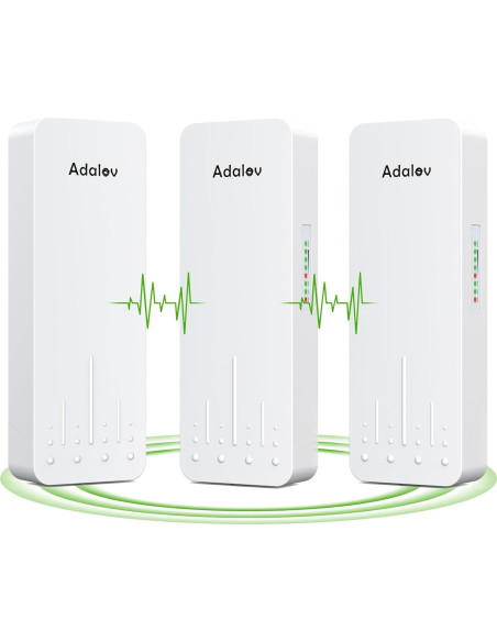 Kit de Puente Inalámbrico Adalov CPE662 3PCS 3KM 5.8GHz