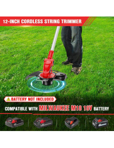 Desmalezadora Inalámbrica HEINPRO 12" Compatible Milwaukee M18 2