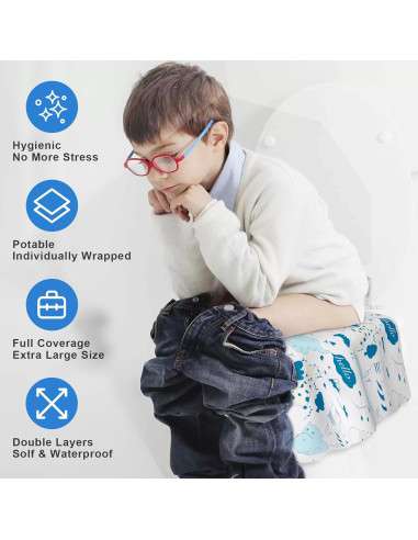 20 Cubiertas de Asiento de Inodoro Desechables Peyazoco - Extra Grandes