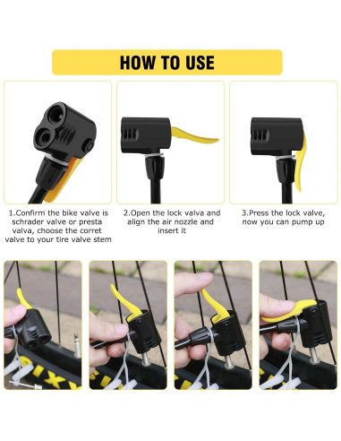 Bomba de Bicicleta WEIDMAX Manual 160 PSI Doble Válvula