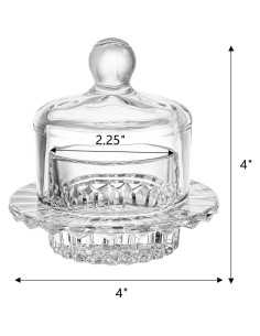 Plato de Mantequilla de Vidrio Frcctre 2 Piezas 10.16 cm 2