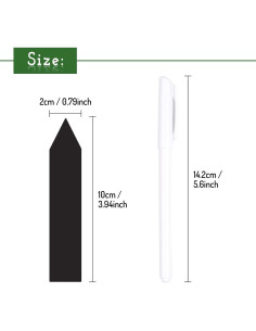 Etiquetas de Plástico para Plantas Whaline 200 Pcs 10x2 cm 2