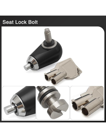 Tornillo de bloqueo de asiento antirrobo Daklvng 1/4-20 para Harley 1996-2024