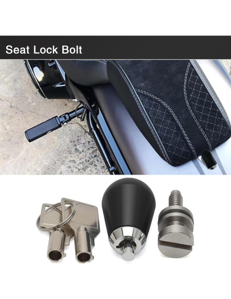 Tornillo de bloqueo de asiento antirrobo Daklvng 1/4-20 para Harley 1996-2024