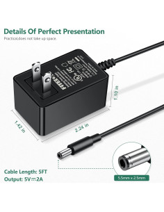 Adaptador de Alimentación 5V FITE ON para Victrola VSC-550BT 2