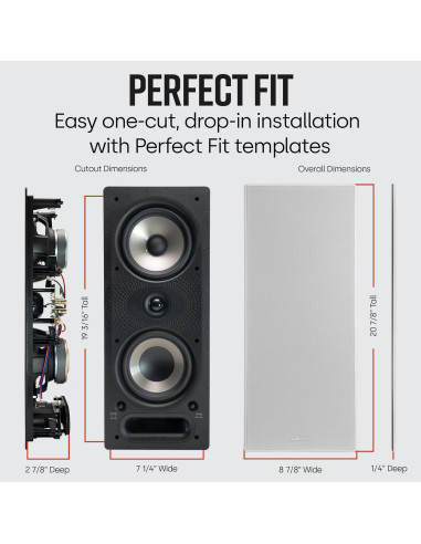 Altavoz de Pared Polk Audio 265-RT 3 Vías - Sonido Envolvente