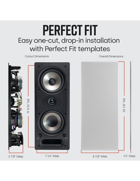 Altavoz de Pared Polk Audio 265-RT 3 Vías - Sonido Envolvente