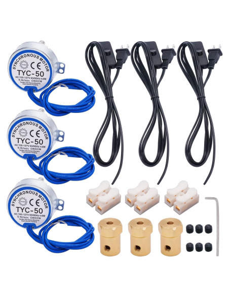 Motor Sincrónico Twidec 5-6RPM 4W AC 127V para Girador de Tazas