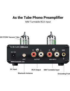 Fosi Audio BOX X3 Preamplificador Phono Bluetooth 5.0 Hi-Fi 2