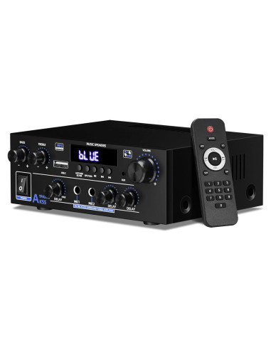 Amplificador de Audio Estéreo 1000W Bluetooth 5.3 AK55