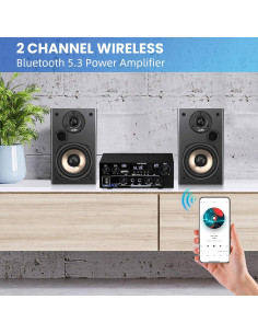 Amplificador de Audio Estéreo 1000W Bluetooth 5.3 AK55 2