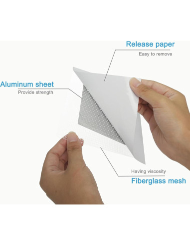 Kit de Parcheo de Dry Wall HSDNDUR 16 Piezas Autoadhesivo