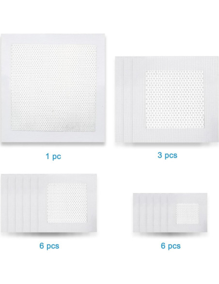 Kit de Parcheo de Dry Wall HSDNDUR 16 Piezas Autoadhesivo