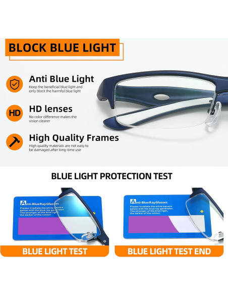 Gafas de lectura deportivas JOLLYNOVA con luz azul 1.5x