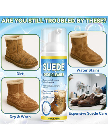 Kit Limpiador de Zapatos Suede AstraVox 200ml con Cepillo y Toalla