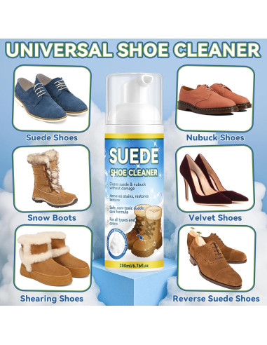 Kit Limpiador de Zapatos Suede AstraVox 200ml con Cepillo y Toalla