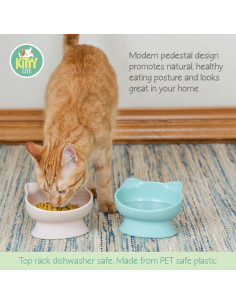Tazones Elevados para Gato Kitty City - 2 Piezas 184g 2