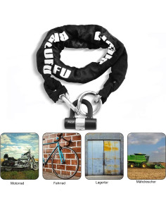 Candado de Cadena BIGLUFU 120cm x 15mm Irrompible para Motocicleta 2