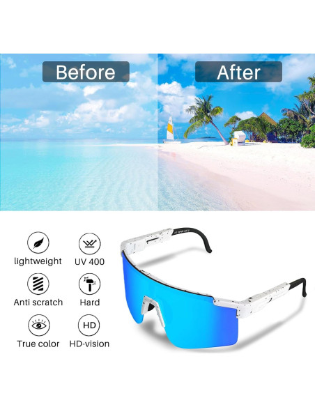 Gafas de Ciclismo UV400 Douide Sungla0706 Unisex