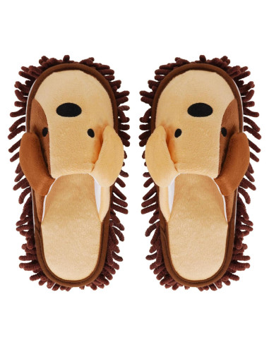 Zapatillas de Mopa Microfibra Liitrton para Limpieza Suelos Marrón 4.5-6