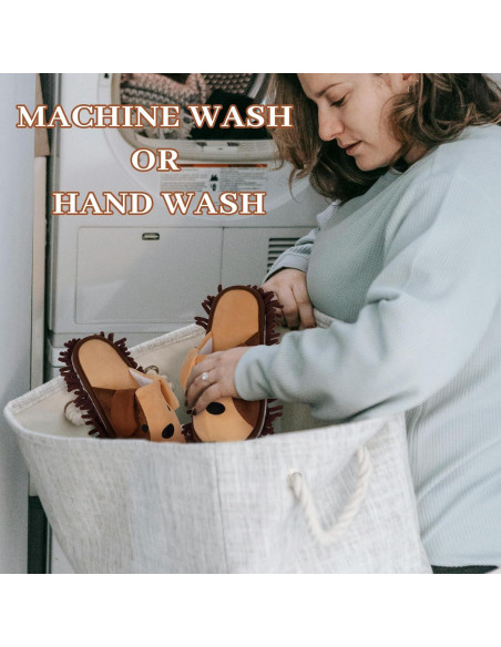 Zapatillas de Mopa Microfibra Liitrton para Limpieza Suelos Marrón 4.5-6