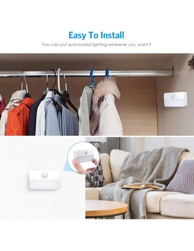 AMIR 4 Luces LED de Sensor de Movimiento para Escaleras 40 Lúmenes